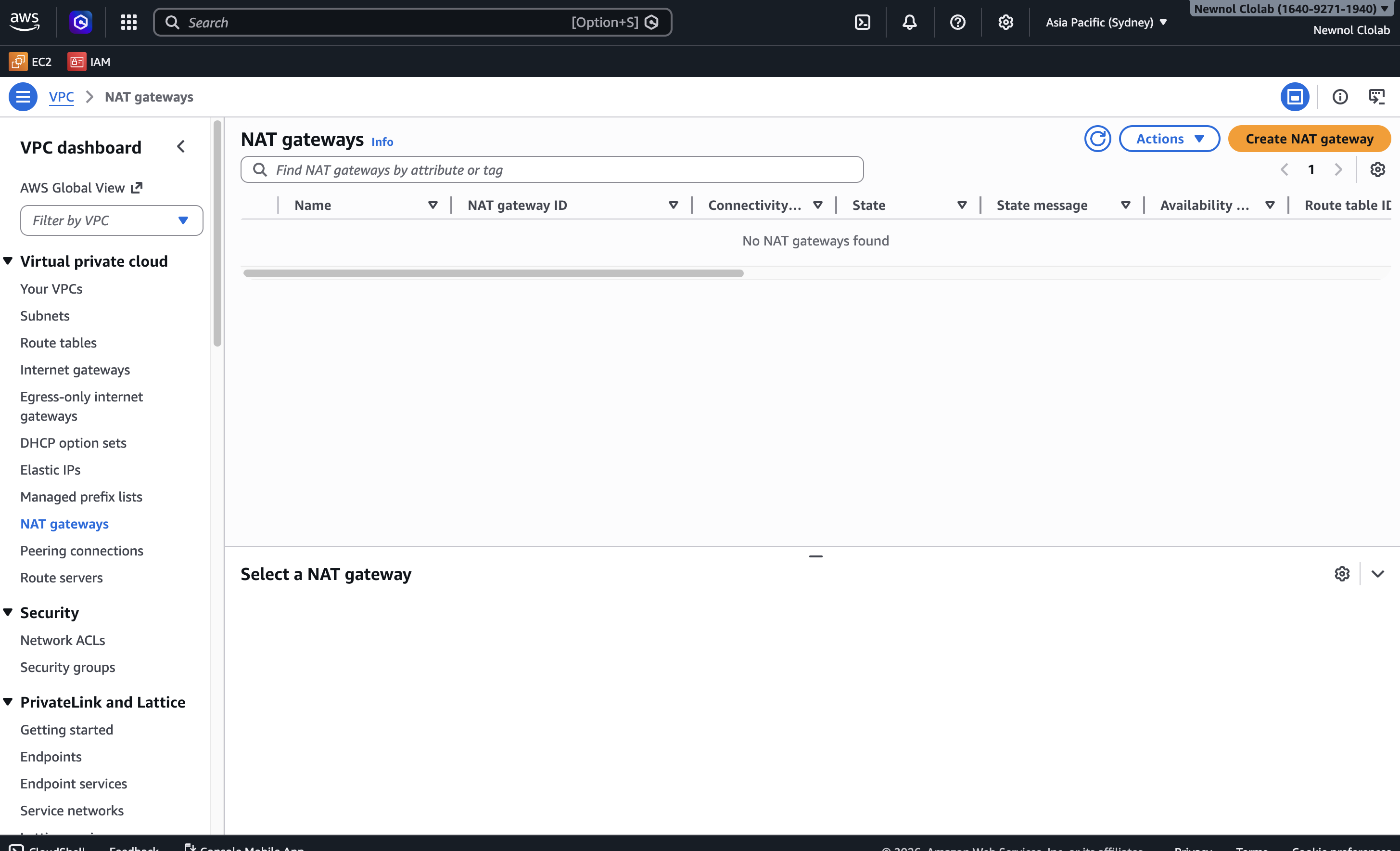 No NAT Gateway in the architecture