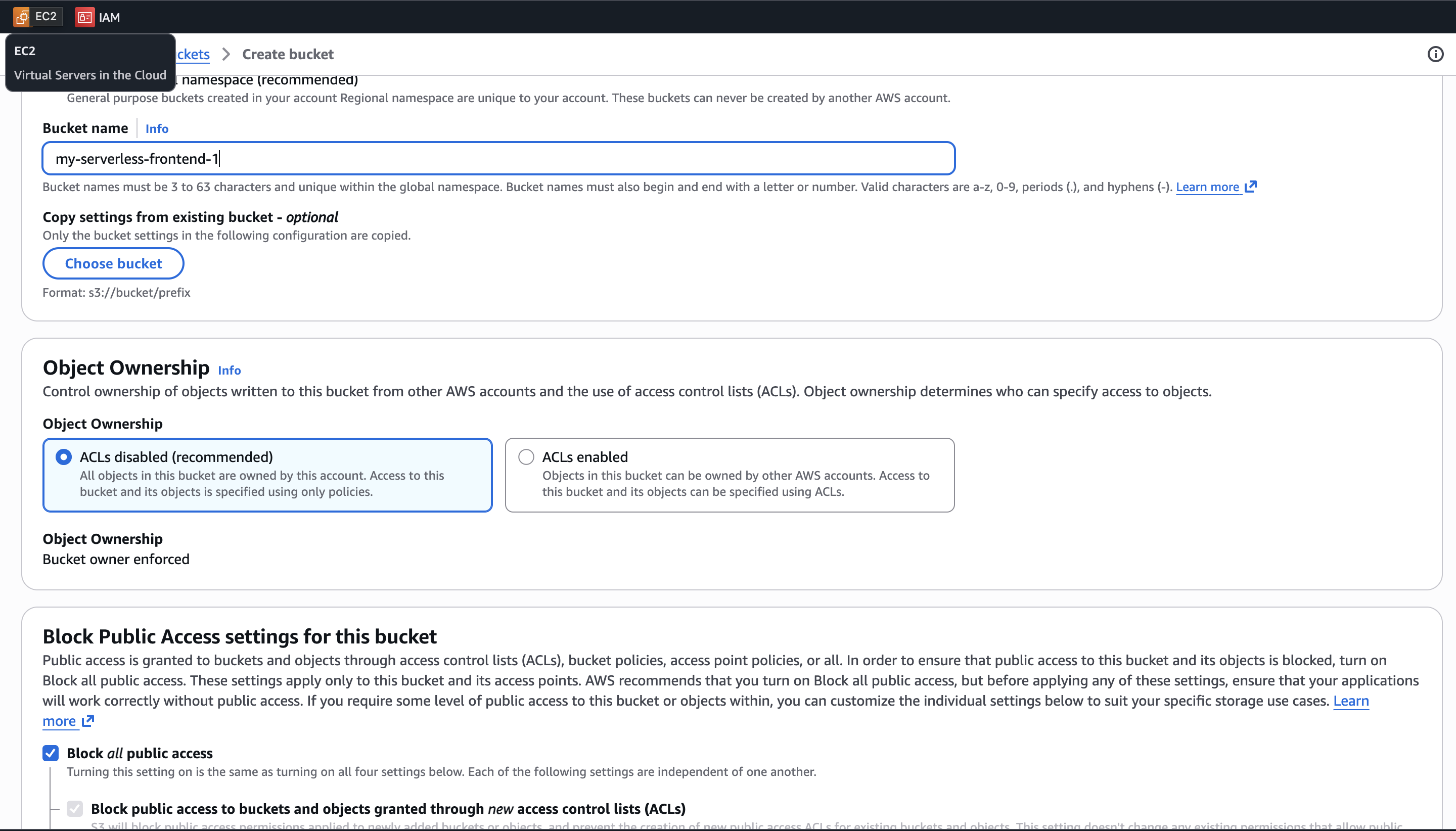 S3 Block Public Access enabled