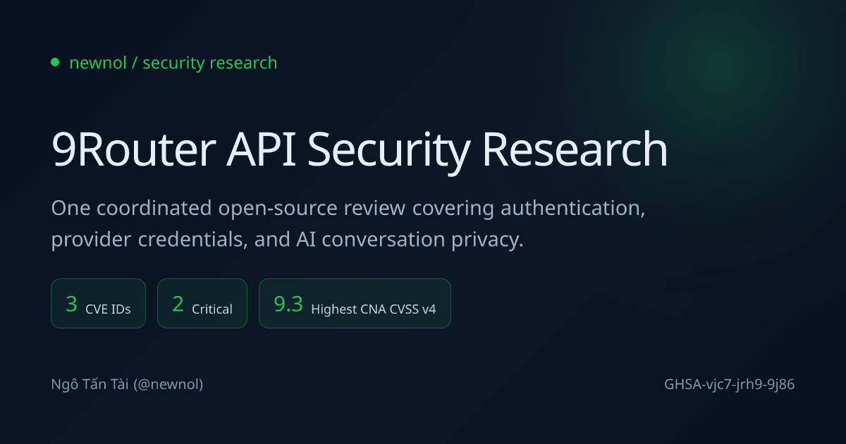 9Router Security Research project visual